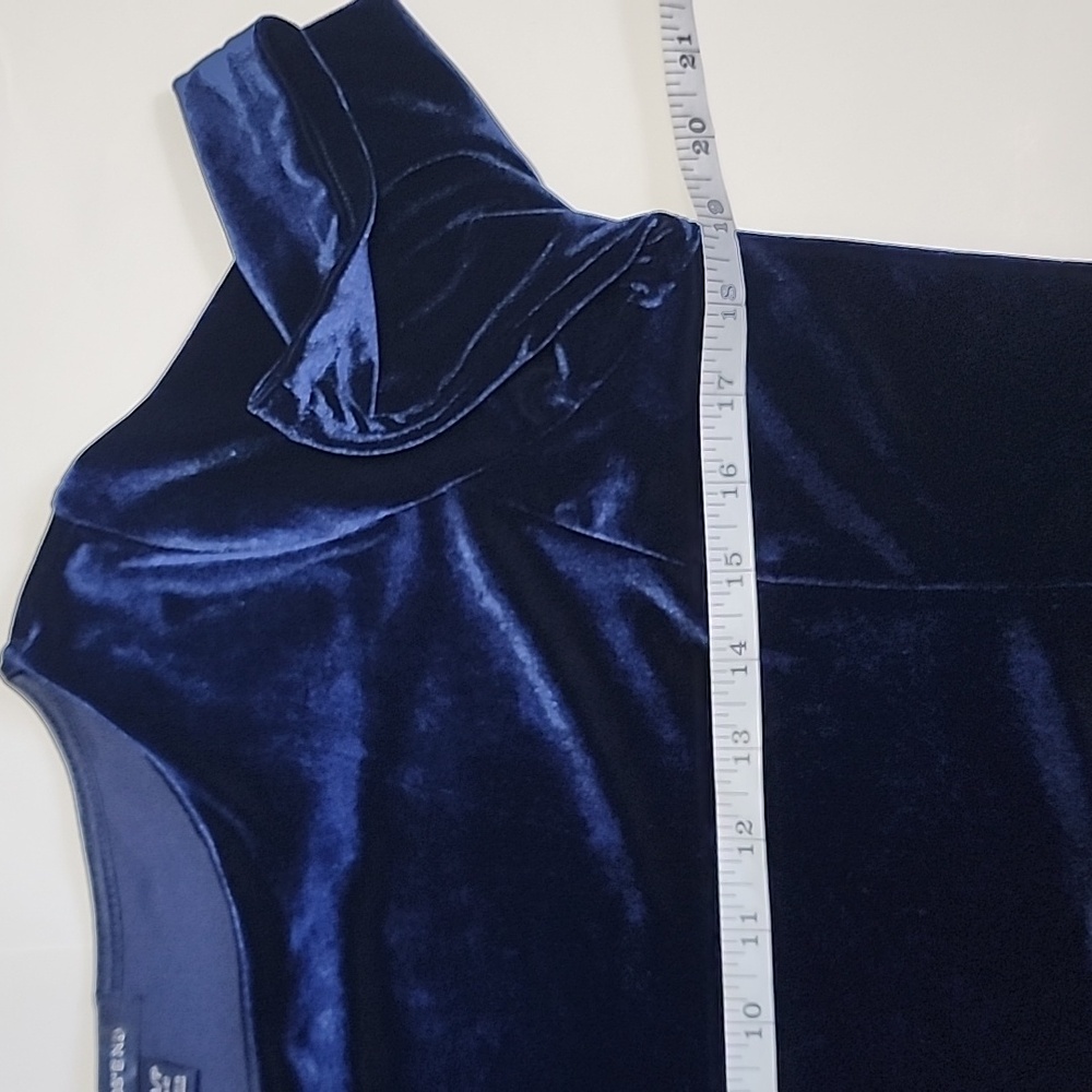 LANDS  END VELVET NAVY  DRESS/ M/P - Picture 7 of 14
